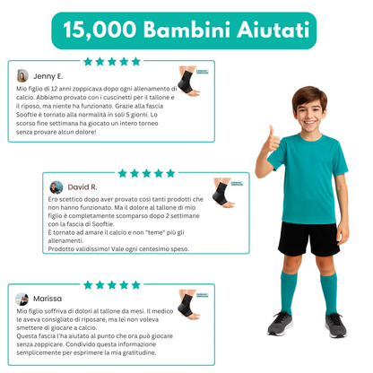 Sooftie ComfortHeel |Supporto per dolore al tallone nei giovani sportivi