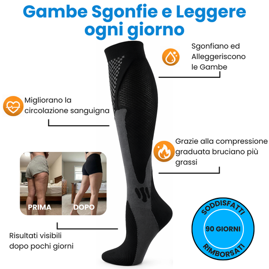 Sooftie | Calze a Compressione Graduata per Gambe Gonfie e Pesanti