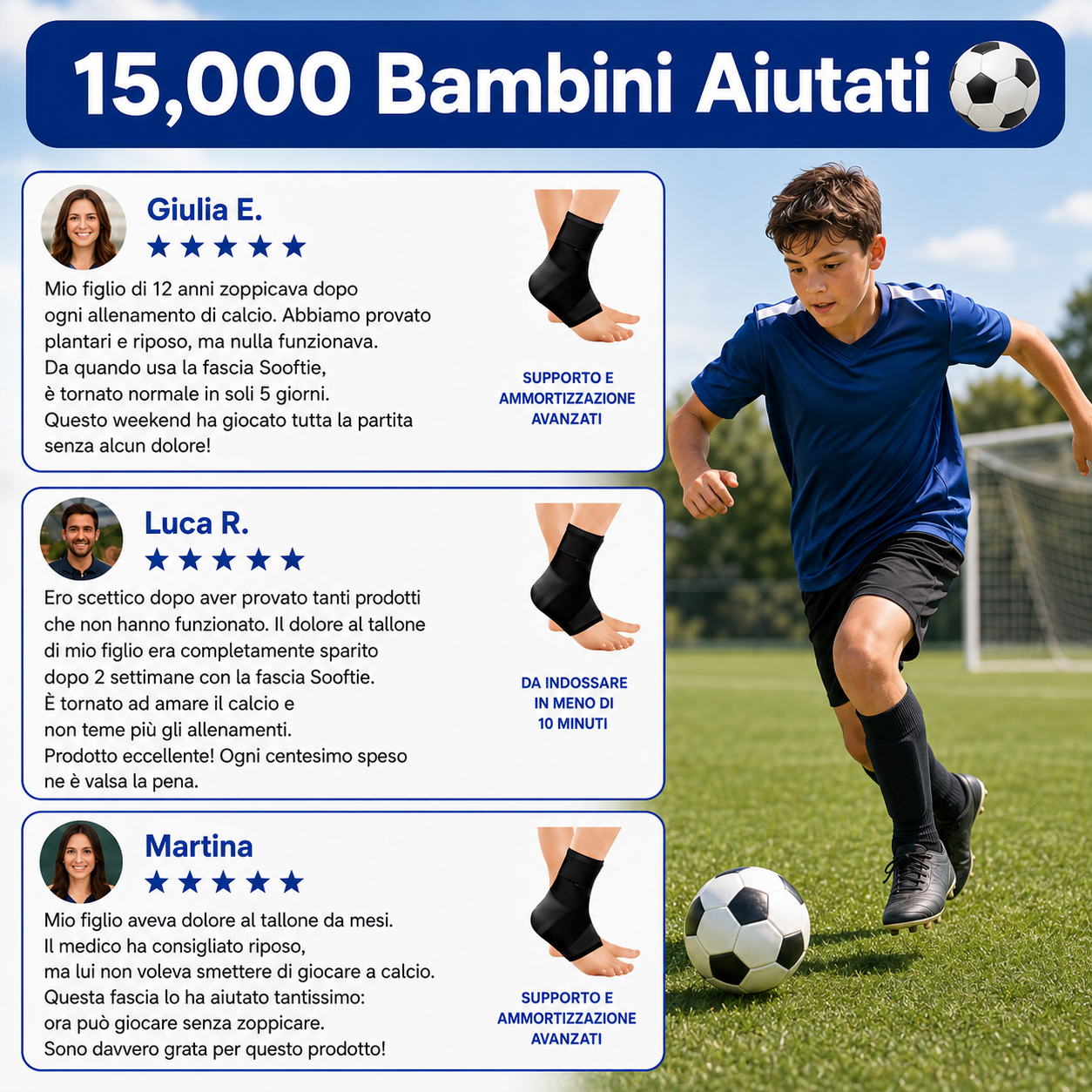 Sooftie ComfortHeel - Fascia di Supporto Per Tallonite o Morbo di Sever
