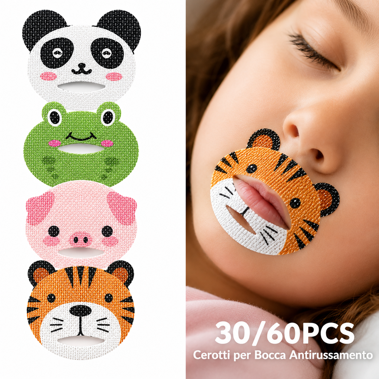 Pack 30 Cerotti Bocca Kids – Supporto alla Respirazione Nasale per Bambini