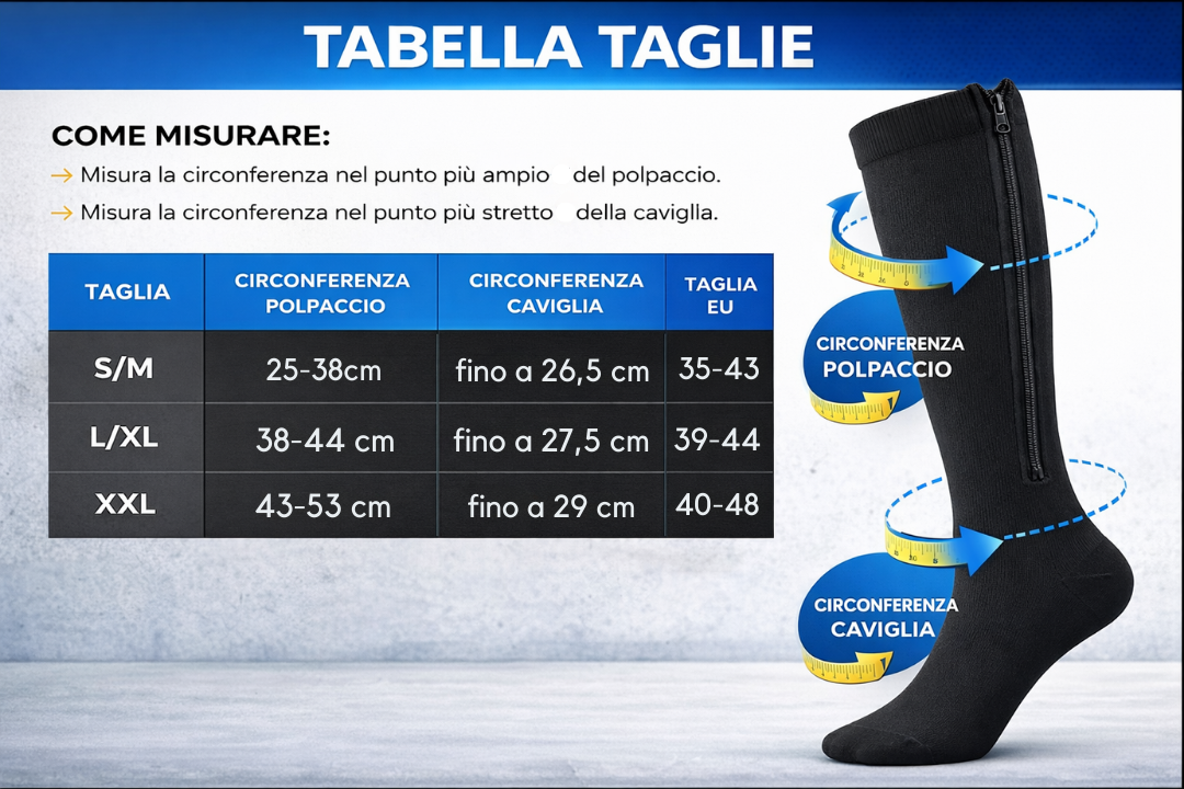 Sooftie Zip | Calze a Compressione Graduata con Cerniera
